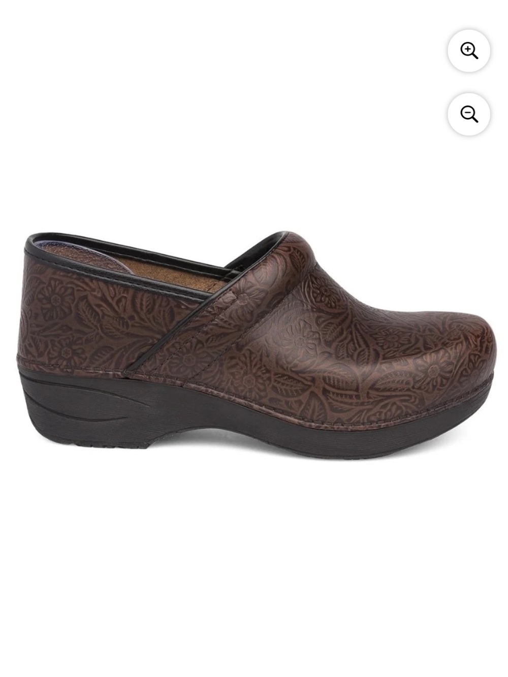 Dansko Women's XP 2.0 Clog, Brown Floral Paisley Tooled Leather, 38 eu